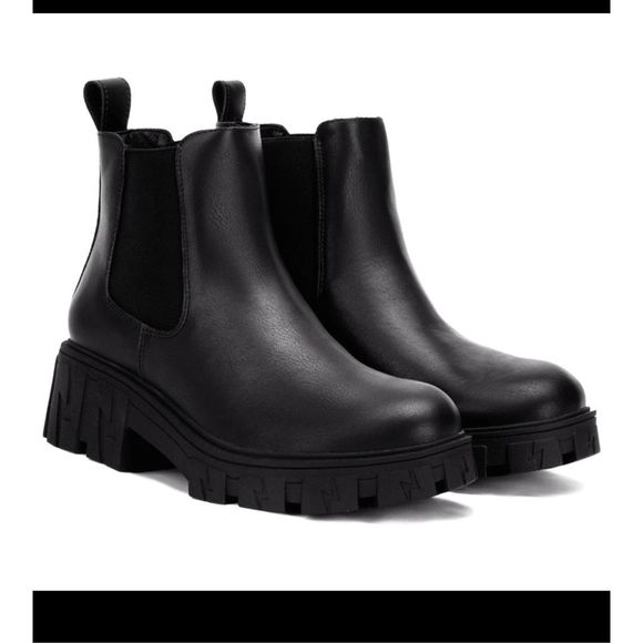 Shein Platform Chelsea Ankle Boots - Size 6.5, Black - Picture 1 of 5